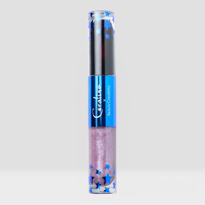 Beauty Creations X Coraline "Stay Forever - Bratty/Dizzy Dreamer" Peel-Off Lip Stain & Lip Gloss Duo, Hydrating, Scented, Glittery, Hyaluronic Acid-Infused, Oil-Based Makeup with Long-Lasting Hydrate Benefits